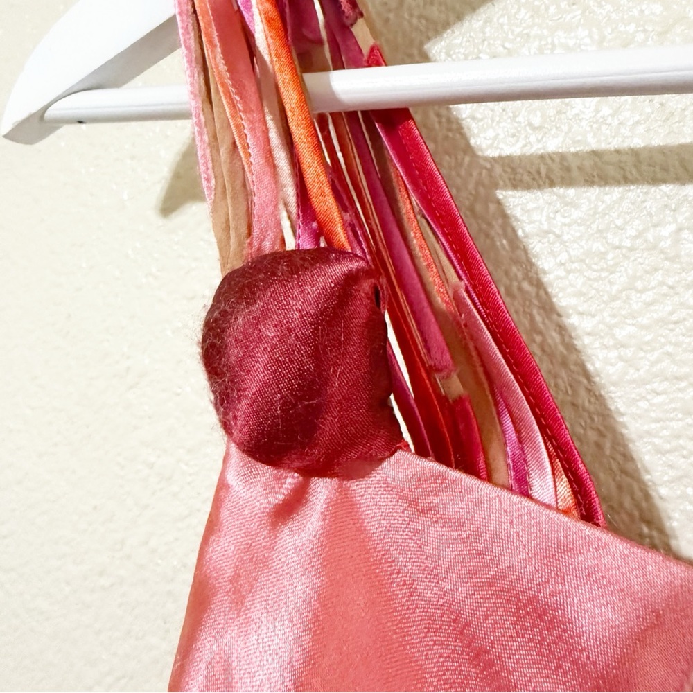 Cult Gaia Shalia Scoop-Neck Burnout Patchwork Top in Pinks Lollipop Multi small - Picture 9 of 14